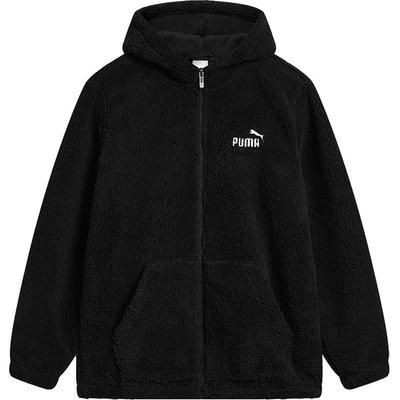Puma Удобная теплая флисовая куртка с капюшоном, куртка унисекс, черная 679663-01