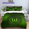 Custom Name VfL Wolfsburg Pattern Bedding Quilt Set  Home Decoration  Gift (1 * duvet cover + 2 * pillowcase  without core)