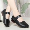 Spring Summer Soft Leather Mother Flats Soft Bottom Comfortable Breathable Casual Shoes Simple Fashion Temperament Trend 2025