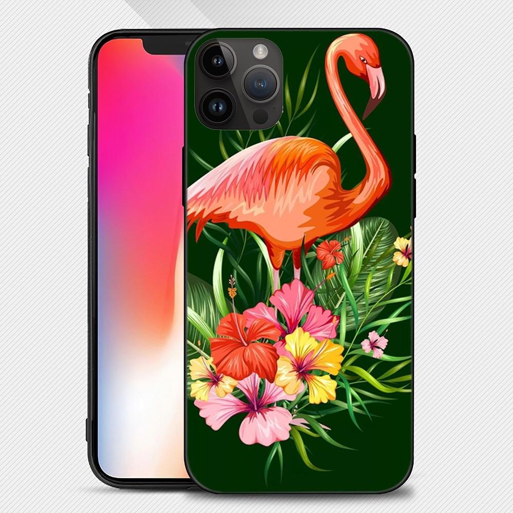 Animal Flamingo Cute Phone Case Iphone15 14 13 12 11 Pro Max Mini X 7 8 Soft Case
