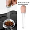 Arc Design Coffee Powder Distributor Wooden Handle Coffee Distribution Tool  For Home