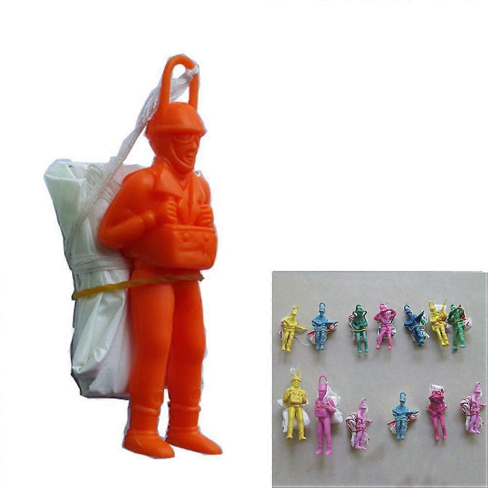 24pcs Mini Kids Parachute Hand Throwing Parachute Toy Play Outdoor Games Children Educational Parachute with Figure Soldier (Assorted Color and Style)