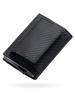 Мини-кошелек для монет с защитой от скимминга Tri-Fold Wallet, Wallet, Wallet, Mens, Leather, (Черный углерод)