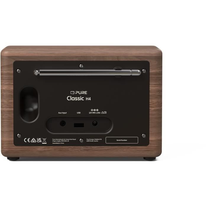 Radio numérique - pure - classic h4 - café noir/noyer