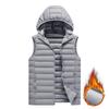 Мужской жилет, зимняя непромокаемая теплая мужская куртка без рукавов, модный повседневный жилет с капюшоном, мужской осенний утепленный жилет