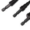 3pcs Precision Step Drill Bit Set Hex Shank Bearing Steel Step Drill Bit  Home Improvement