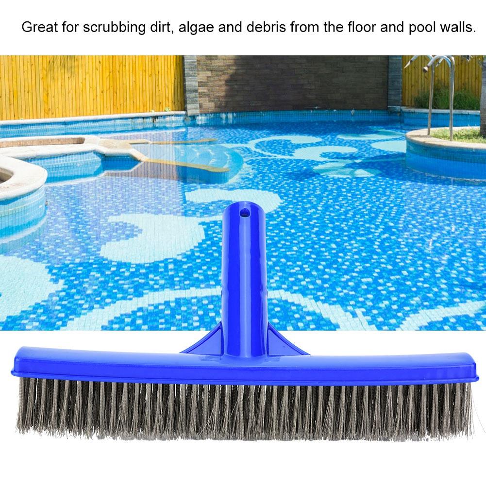 1Pc Swimming Pool Wall Brush with Steel Wire Bristles for Spa Pond Cleaning Equipment