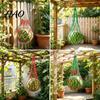 Heavy Duty Melon Hammock 10Pcs Watermelon Sling Nets, Weatherproof Reusable Holder Support Net Mesh, Fruit Hammocks for Cantaloupe Cucumber Vegetables