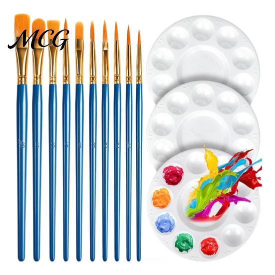 Kids Painting Brush Set Face Paint Set, Watercolor Acrylic Oil Kit, Aluminum Ferrule Brushes Nylon Hair for Artist, Body Canvas Art Supplies