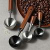 15/30 мл Круглая Головка Мерная Ложка Нержавеющая Сталь Деревянная Ручка Мерный Стаканчик Измерительный Аксессуар Домашняя Кухня Инструменты для Выпечки