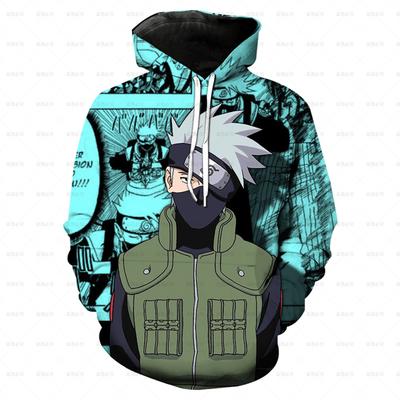 Японское аниме худи NarAAKakashi для детей, повседневный пуловер, мультяшная одежда для мальчиков и девочек, весна, осень, 2024
