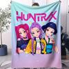 K-Pop Охотники на демонов Huntrix Одеяла Мягкое Пушистое Мультяшное Одеяло Кондиционирование Диван Одеяло для сна Взрослые и Дети Праздничные Подарки