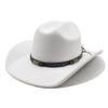 Wind Western Big Cowboy Hat Rivet Woolen Hat Men And Women Big Eaves Outdoor Outing Mountaineering Tibetan Top Hat