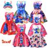 2023 New Arrival Starry Baby Lilo And Stitch Girls Dress, Cartoon Style, A-line Skirt