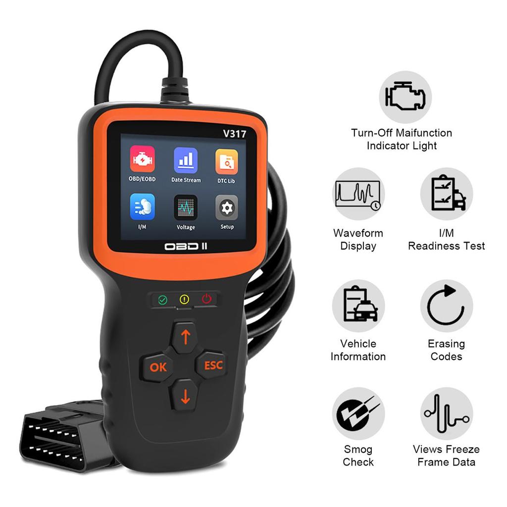 Новейший сканер OBD2, считыватель кодов OBD и инструменты сканирования, диагностический сканер двигателя автомобиля, инструмент для всех автомобилей с протоколом OBDII