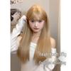 Lisa Style Long Straight White Gold Wig for Women