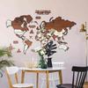 3D Современная Карта Мира Деревянный Металл Красочный Многослойный Европа Америка Азия Австралия Континент Искусство Украшения Стены