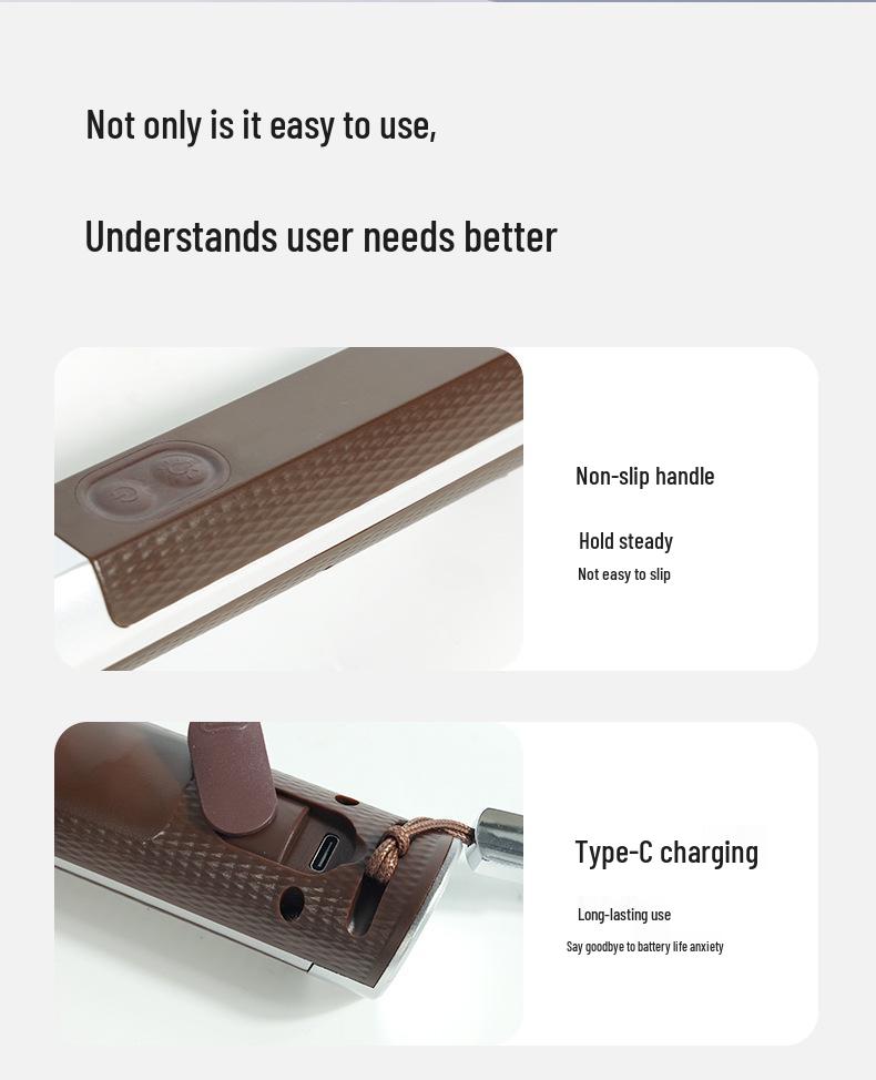 Rechargeable Stainless Steel Electric BBQ Grill Cleaner Brush