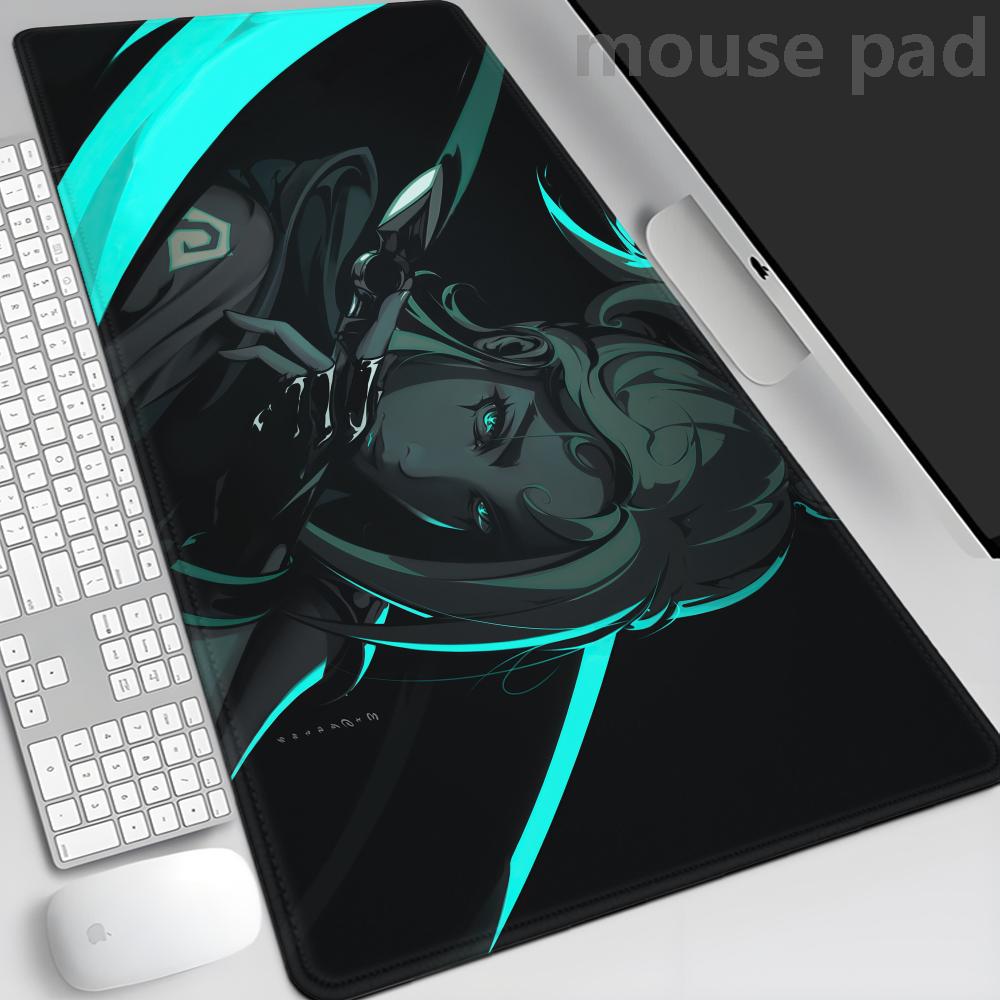 Hot Game Valorant Jett Mouse Pad XXL Gaming Accessories Office Gamer Keyboard Desk Mat Non-Slip Laptop Large rubber Mouse pad