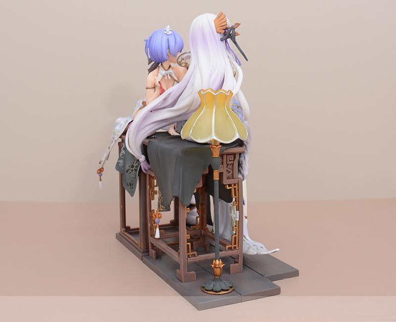 Китайский стиль Cheongsam Rem и Эмилия Фигурка Модель Орнамент