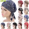 Women Ruffle Cancer Hat Beanie Scarf Turban Head Wrap Cap