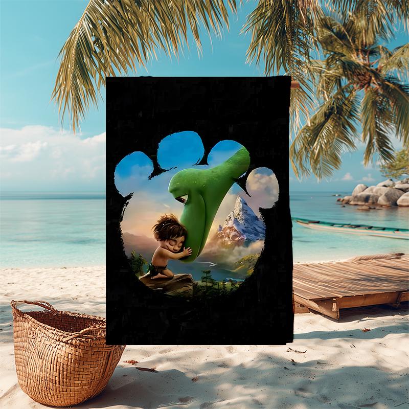 1pc The Good Dinosaur2 Beach Towel, Comfortable and Thick, and Swimming/Bath/Picnic/Camping Towel, Suitable for Seaside Beaches