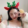 Рождественская повязка на голову в виде рогов оленя, эластичная, нескользящая, плюшевая, подходит для всех возрастов, рождественские аксессуары для волос, праздничный костюм для украшения вечеринки, праздничная повязка на голову