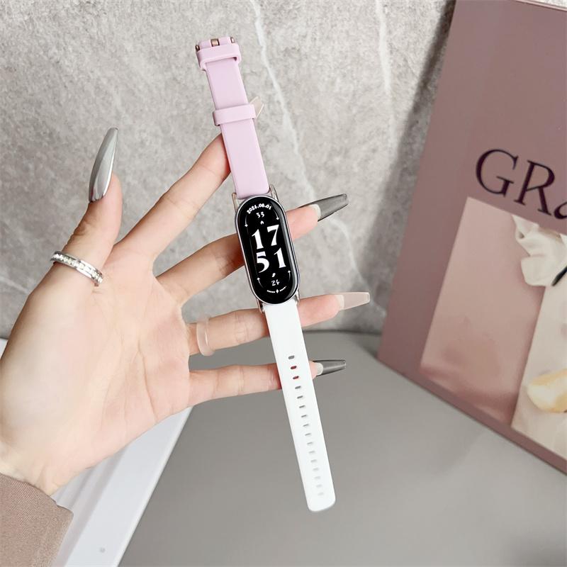 Sport Strap For Xiaomi Mi Band 9 Belt Replacement Miband8 Silicone Bracelet Smart Band 8 Waterproof Watchbands Accessories