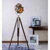 Antique Brass Tripod Floor Lamp, Vintage Nautical Retro Spotlight,industrial Decor Home Decor Search Light Living Room