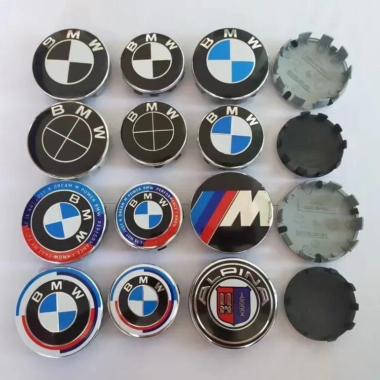 GTJK9 4PCS 56/68mm ABS Wheel Center Caps for BMW 50th Anniversary | Hub Cover for X1/X3/X5/X7 & 1/2/3/5/7 Series Models.