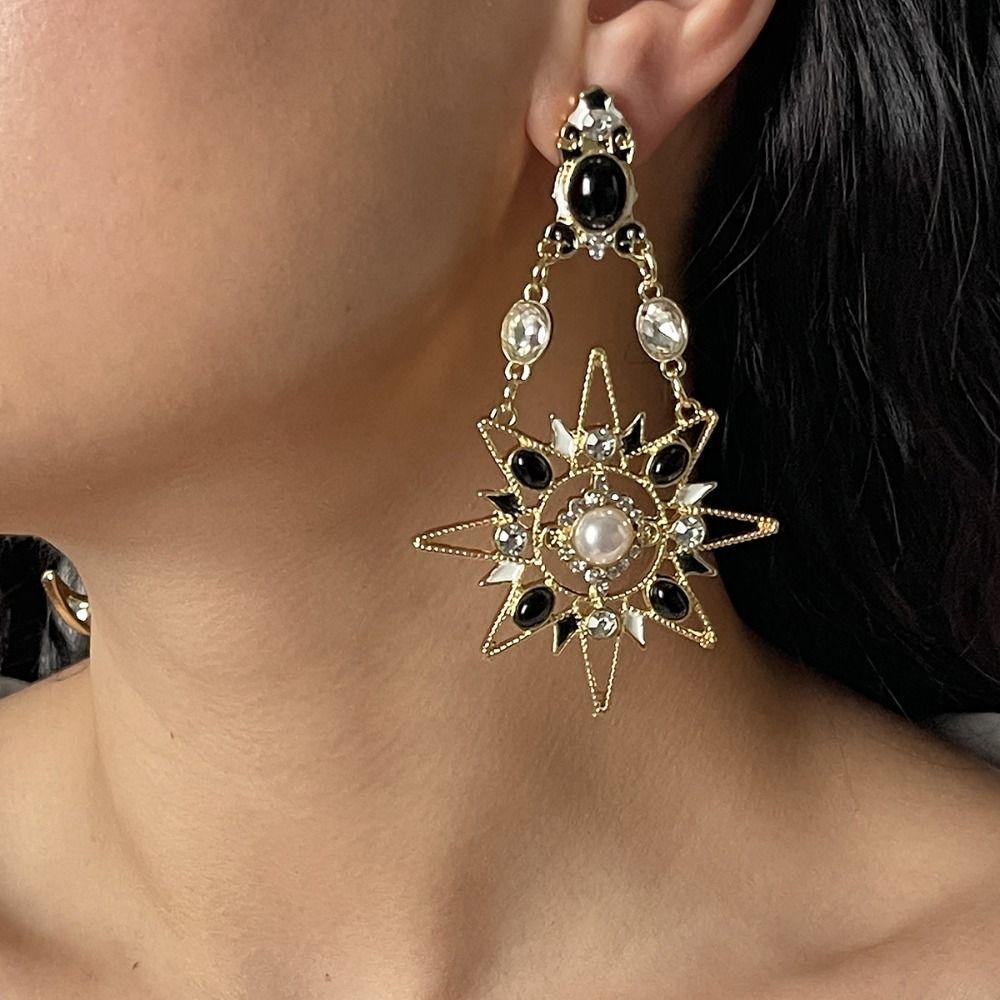 Minority Design Dangle Earring Medieval Style Crystal Earrings Cute Sun&Moon Earrings Party