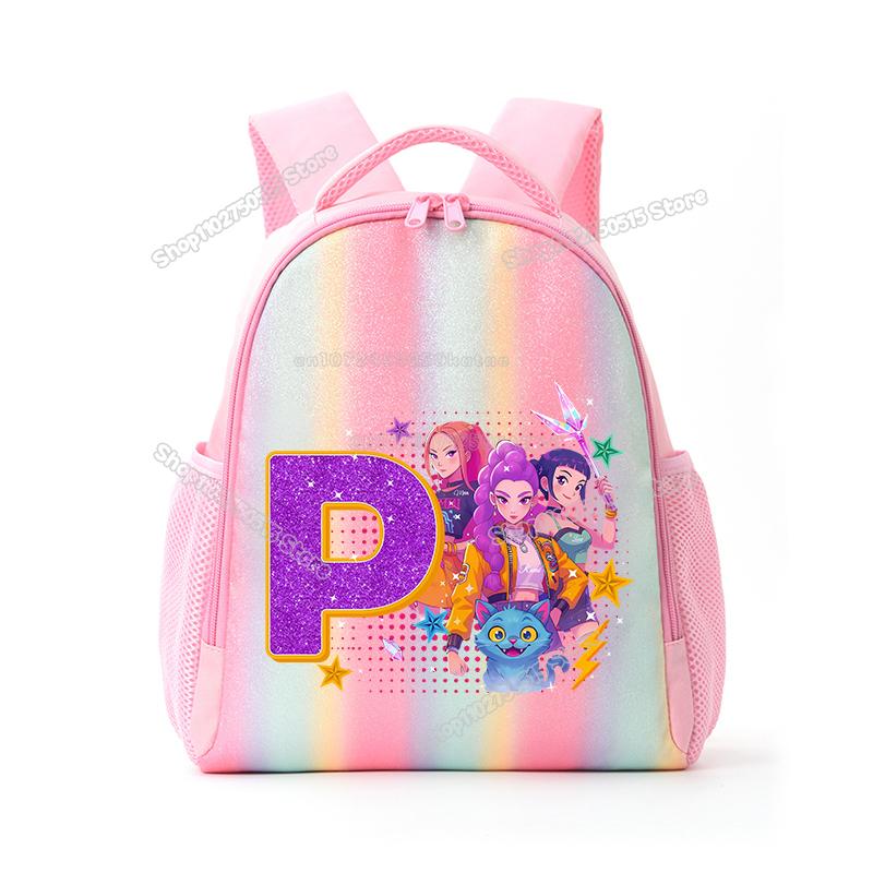 Идеальный K-Pop Охотники на Демонов Буква А-Я Радужный Рюкзак Руми Мира Зои Студенческий Школьный Рюкзак Аниме Фильм Женский Девочка Путешествия Рюкзак