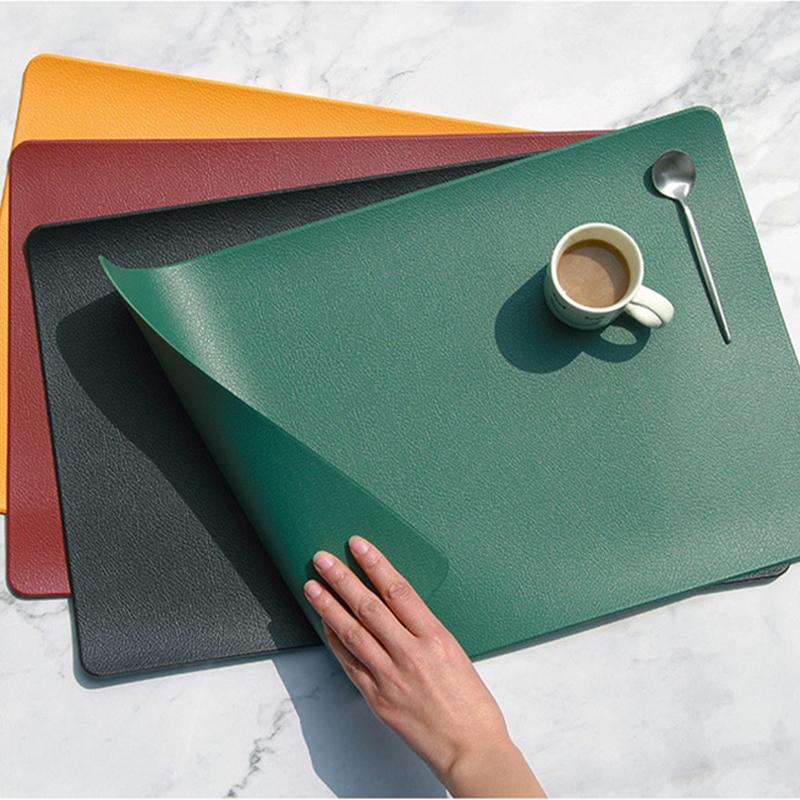 Нескользящая подставка из ПВХ-кожи для кухонного стола, теплоизоляция, подставки под стаканы, подставка под горячее, водонепроницаемая подставка под миску, домашний декор