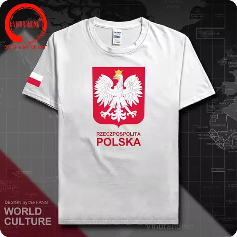 Poland Unisexs T Shirts Unisex Polish Pole Jerseys Hip Hop Nation Cotton Tshirt Fitness Clothing Tops Tee Country Polska Polak Tshirt