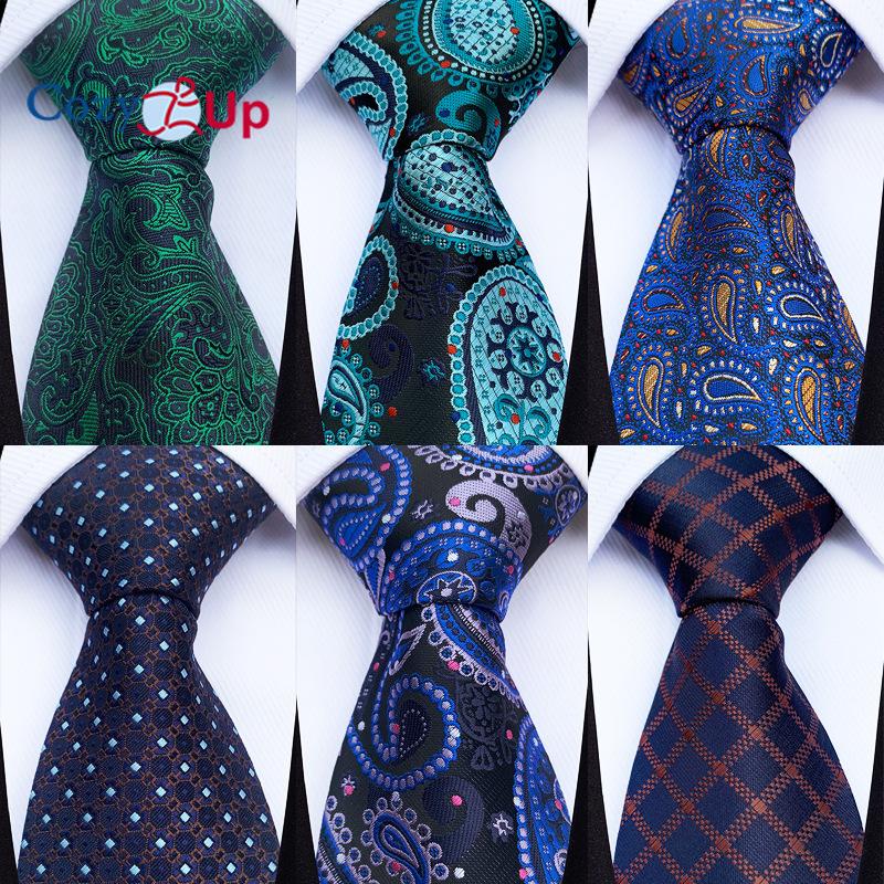 3.15" Fashion Striped PaisleyTies Men Necktie for Wedding