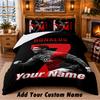 Cristiano Ronaldo Pattern Bedding 3Pcs Set Custom Name, Bed Sheet And Pillowcases For Home Bedroom