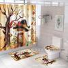 Комплект водонепроницаемых, устойчивых к плесени занавесок для душа с тыквой и кленовым листом на День благодарения - занавеска для разделительной двери без проколов для ванной комнаты