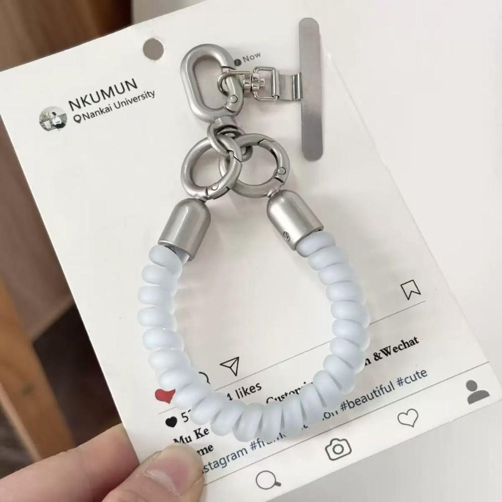 Coiled Telephone Cord Phone Wrist Strap Anti-Lost Phone Case Charm Strap Phone Wrist Chain