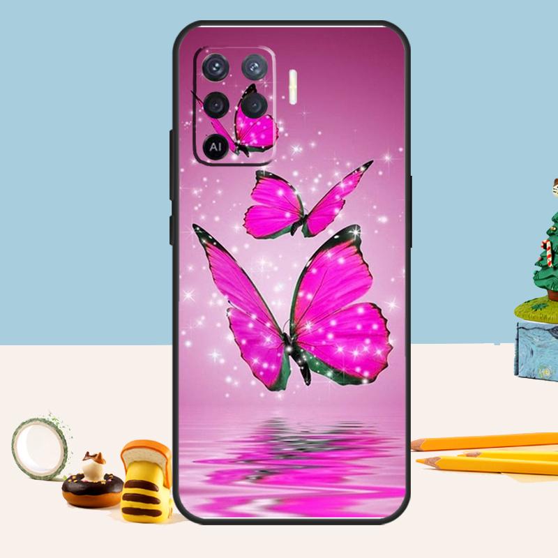 Cute Butterfly Case For Oppo A98 A78 A58 A18 A38 A74 A94 A54 A15 A17 A57 A6 A5 Pro A16 A76 A96 A40 A60 A80