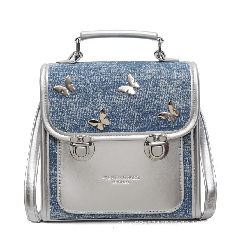 Рюкзак из премиального нишевого денима, женский, 2025, новый, модный, на плечо, сумка-мессенджер, дорожный, маленький рюкзак