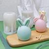 Силиконовая форма Пасхальное яйцо Заяц DIY Безликий Кролик Форма для творчества из смолы и гипса Гибкая Многоразовая Форма для свечей для Праздничного Декора