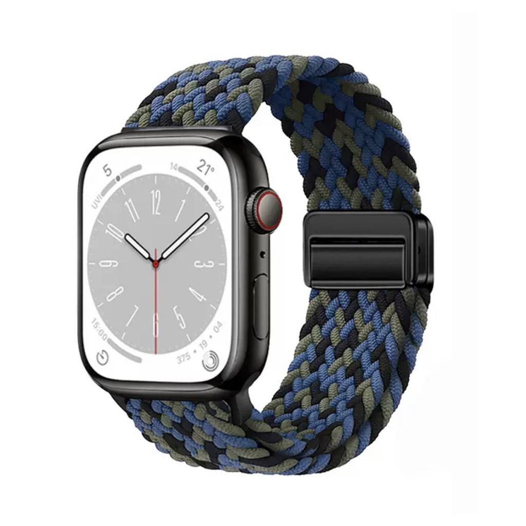 Плетеная нейлоновая ремешок-браслет Совместимый Для Apple Watch S10 46мм 44мм 40мм 45мм 49мм 41мм 38мм iWatch series se 10 7 3 5 6 8 9 Ultra