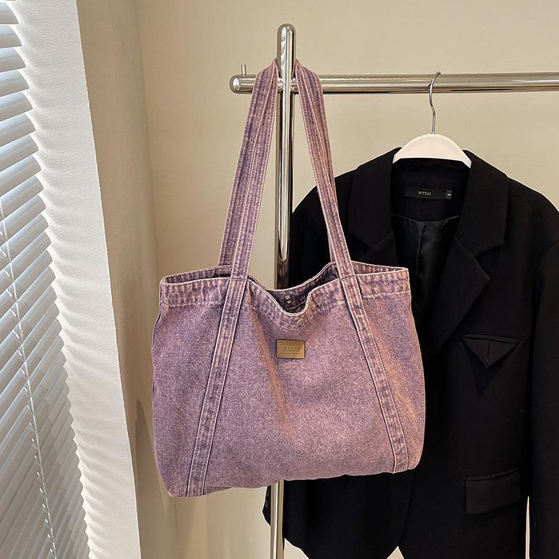 Индивидуализированная винтажная джинсовая сумка для женщин 2025 новая маленькая ретро сумка через плечо повседневная сумка-тоут