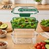 Breathable Food Container Crisper Box, with Mesh Drain Strainer, Tofu Whey Refrigerator Organizer Bin Separation Container, for Fresh Fruit Vegetable