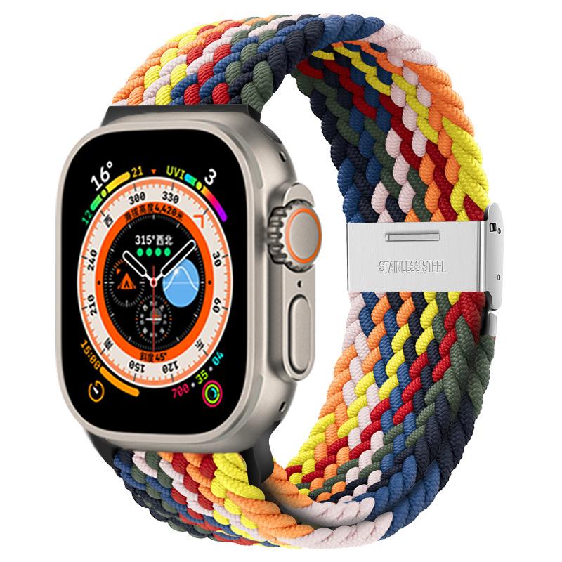 Ремешок для Apple Watch Ultra Band 49 мм, 45 мм, 44 мм, 40 мм, 41 мм, 42 мм, 40, 45 мм, плетеный браслет Correa соло-петли серии 8, 7, 3, 5, se 6, 4