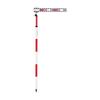 Shinwa Sokutei Pole Level Aluminum 50cm Width 60mm Telescoping 2m 2 Tiers 76937 Red/White