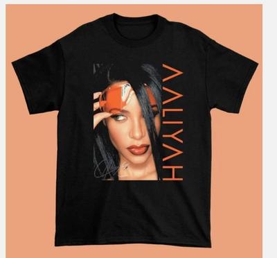Футболка с изображением певицы Aaliyah, унисекс, хлопок, все размеры