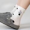 Кружевные носки для женщин, носки до середины икры для осени и зимы, спортивные хлопковые носки с мультяшным щенком в горошек, женские носки без швов