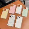 For iPhone 15 Pro Max Case Rhinestone Edge Glitter Back TPU+PC IMD Phone Cover