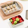 Refrigerator Stainless Steel Cheese Container Elevated Base Fridge Deli Meat Storage Box Kitchen Food Storage Container with Lid